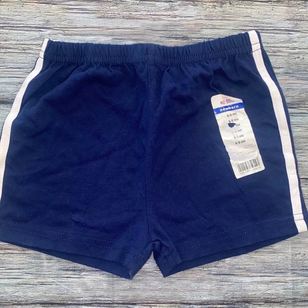 💞 New Baby Boys Size 6-9 Months Navy Blue Shorts